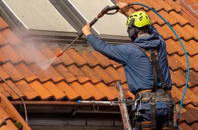Démoussage et hydrofuge de toiture à Tournières
